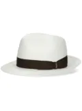 Borsalino Federico straw fedora hat - White