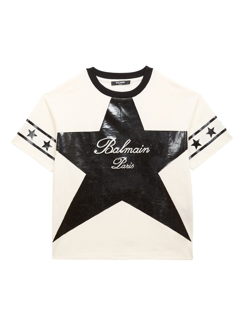 Balmain Kids' Signature Stars-print Cotton T-shirt In White
