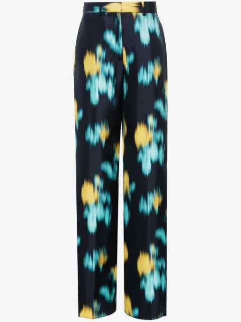 Lanvin abstract-print wide-leg trousers