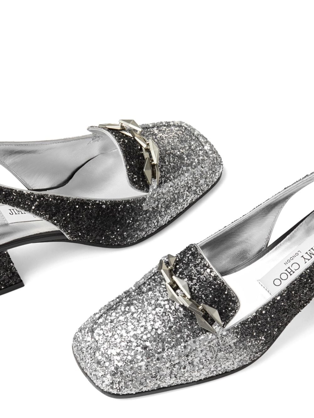 Shop Jimmy Choo Tilda 45mm Slingback Pumps In Silver