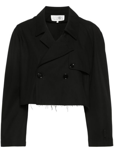 MM6 Maison Margiela double-breasted cotton cropped jacket Women