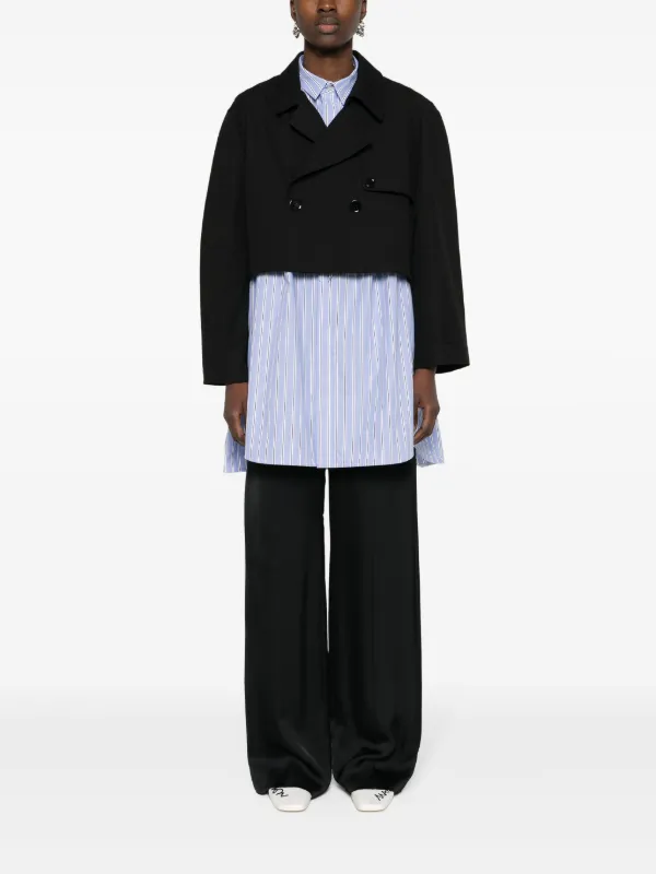 MM6 Maison Margiela クロップド ダブルジャケット | ブラック