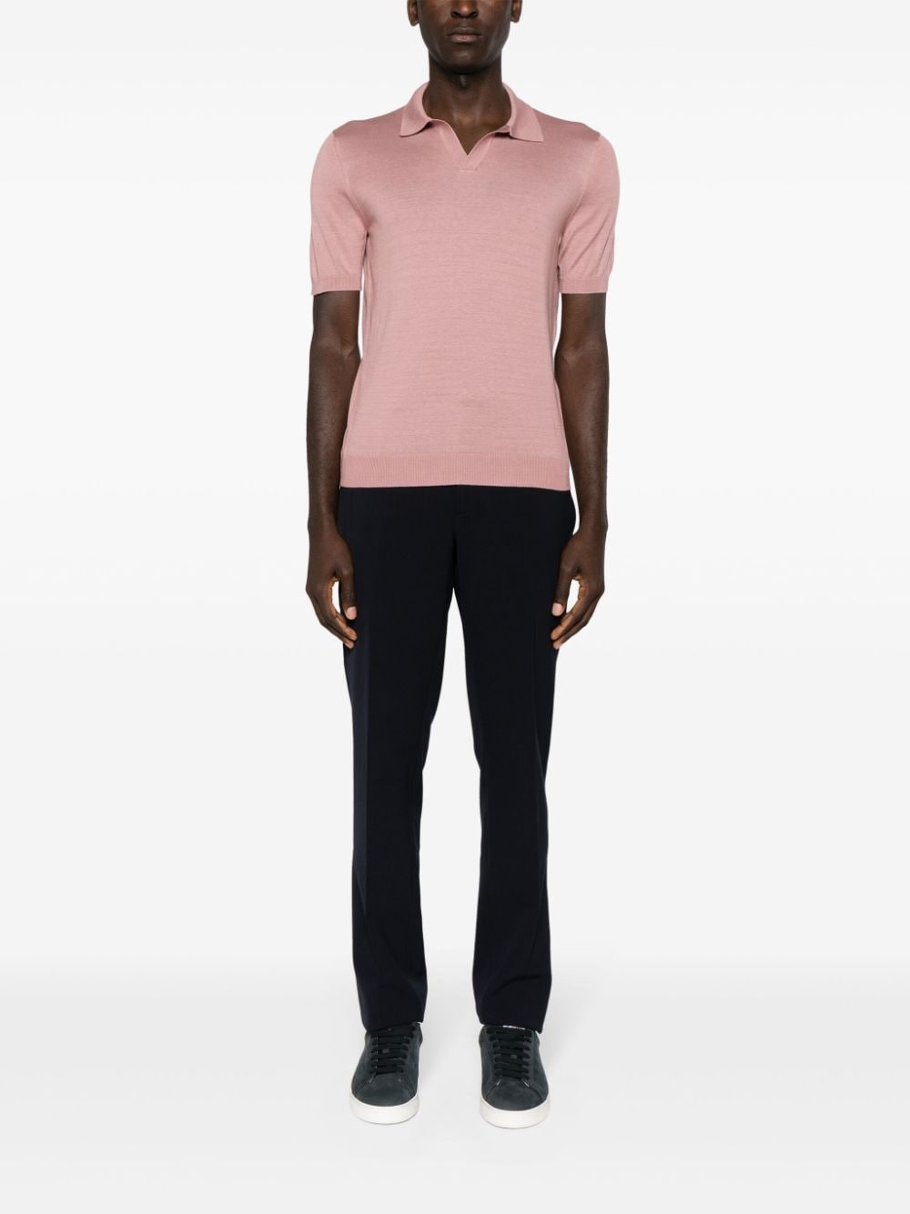 Shop Tagliatore Keith Silk Polo Shirt In Pink