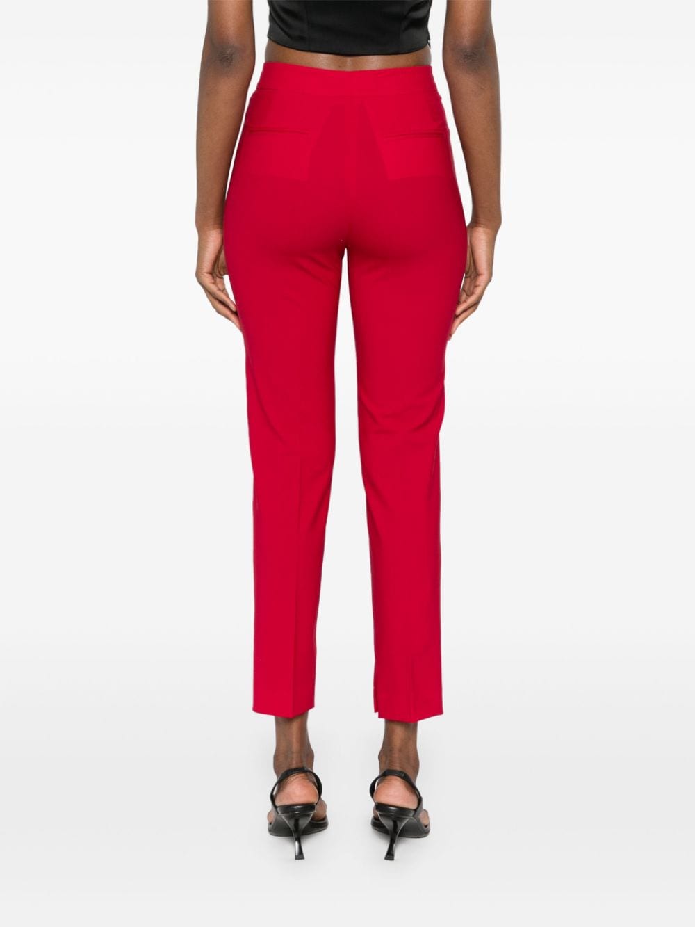 Shop Pt Torino Frida Cropped Trousers In Rot