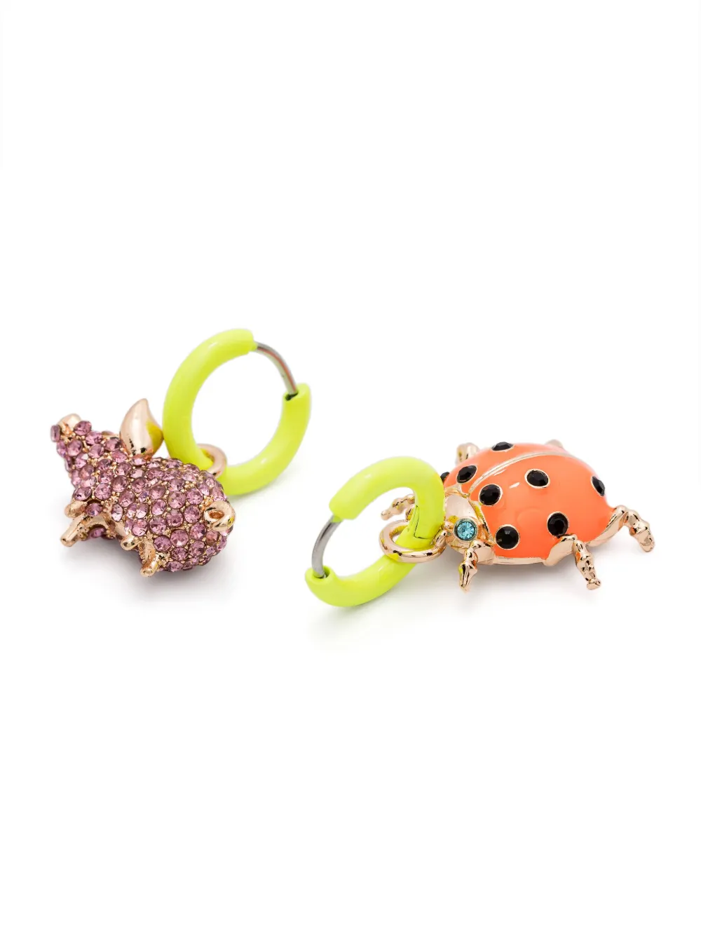 Essentiel Antwerp pendant hoop earrings - Oranje