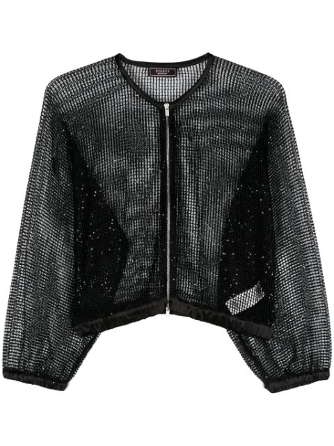 Peserico sequin-embellished mesh jacket