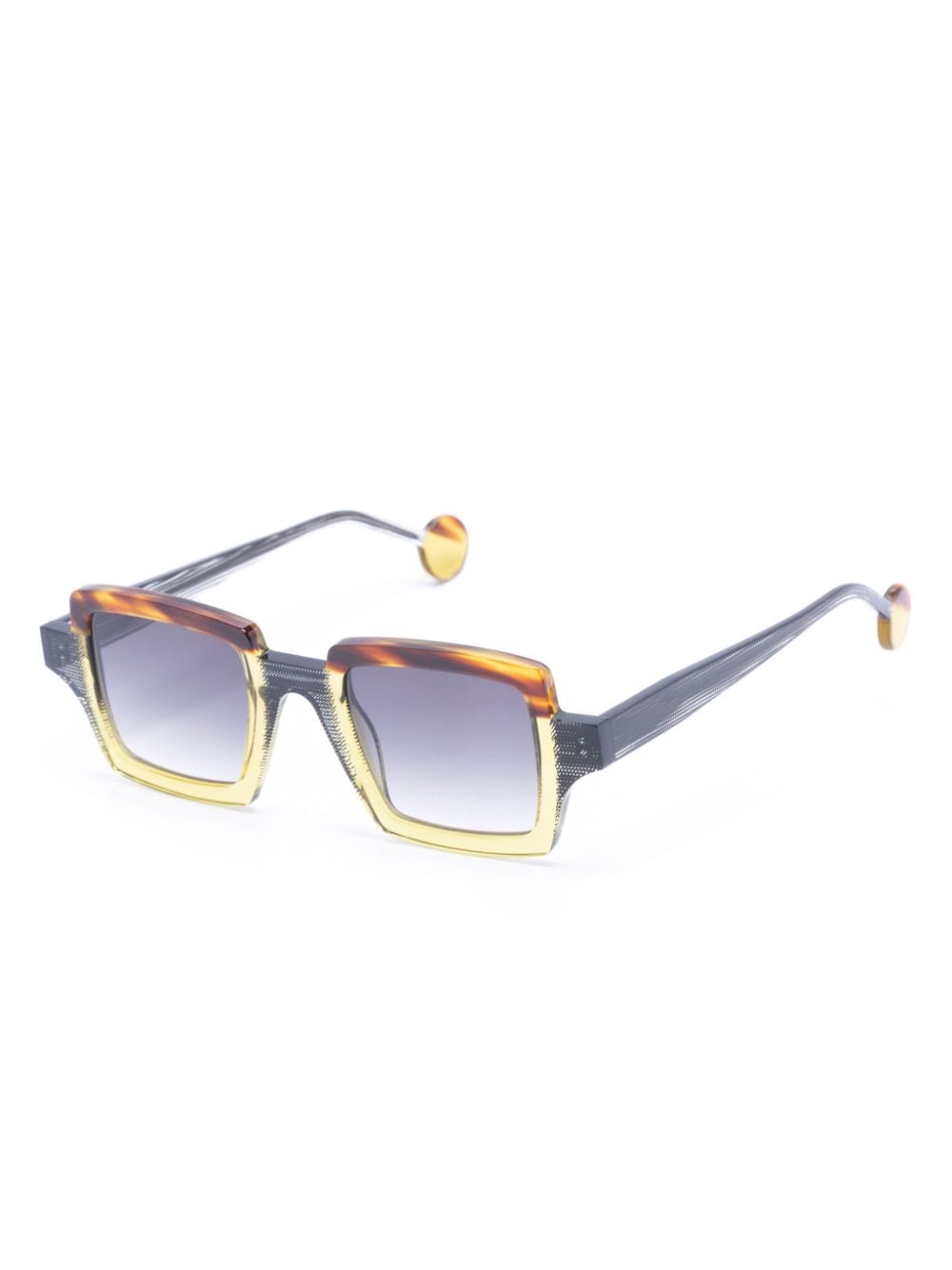 Theo Eyewear Orphisme 3 zonnebril met vierkant montuur - Zwart