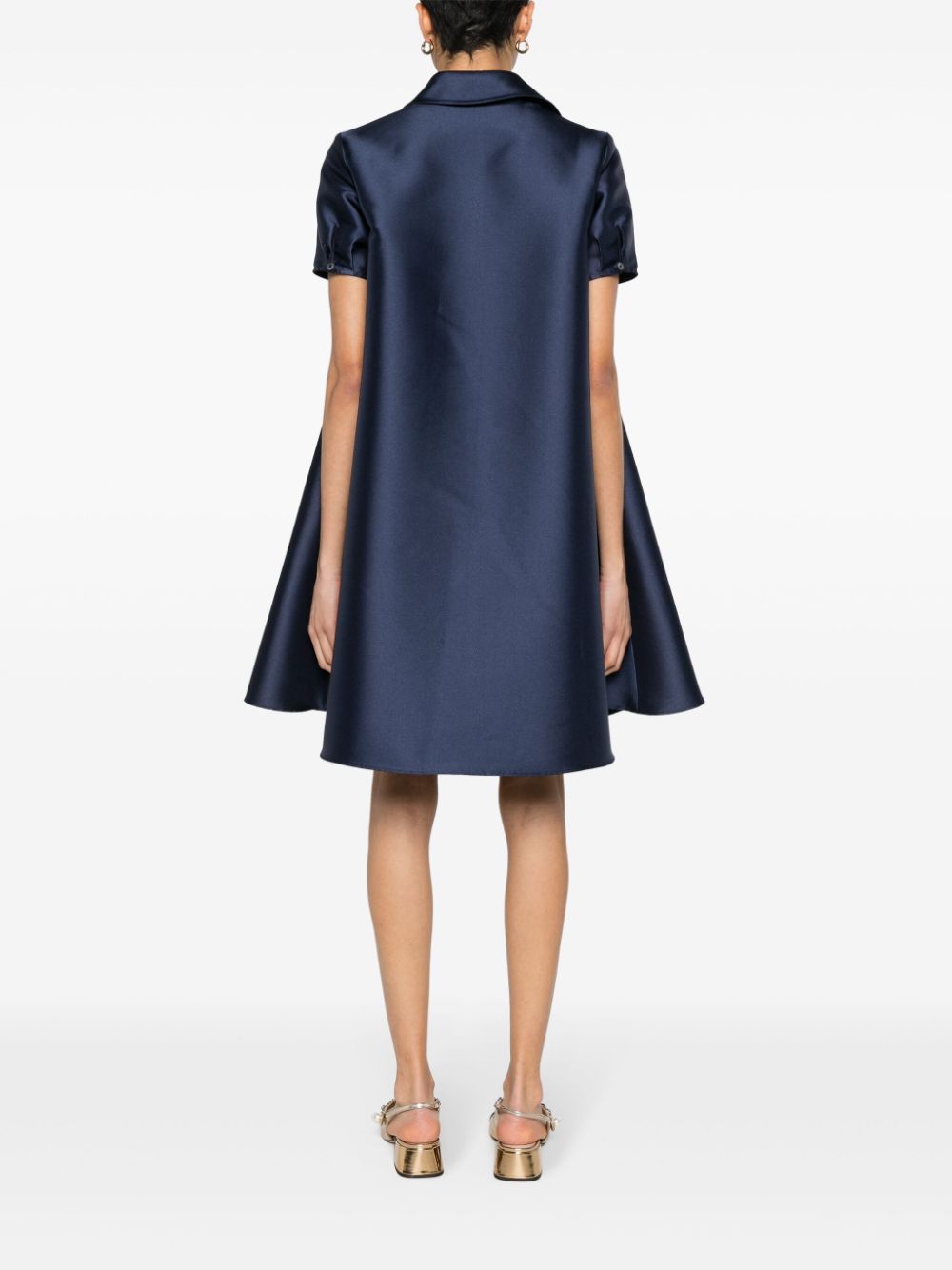 Blanca Vita Twill mini-jurk met A-lijn Blauw