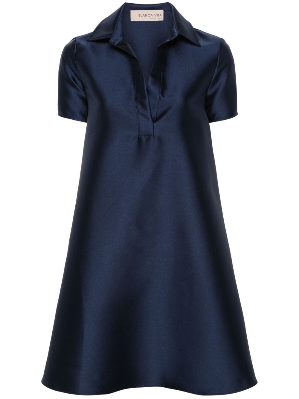 A-line twill mini dress