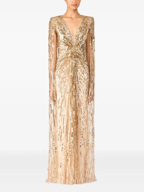 black and gold dresser set Karley Sequin Maxi Dress - Gold