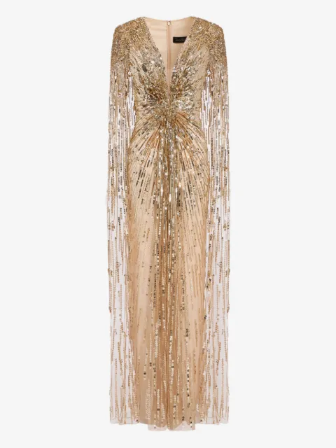 Jenny Packham sequin-embellished maxi dress
