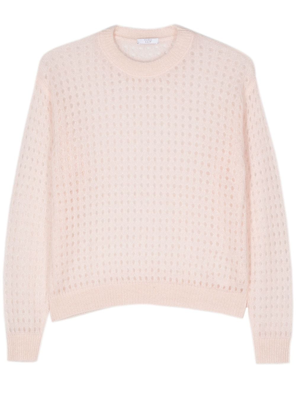 Peserico Open-knit Brushed Jumper In Pink