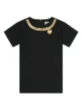 Moschino Kids necklace-print T-shirt dress - Black