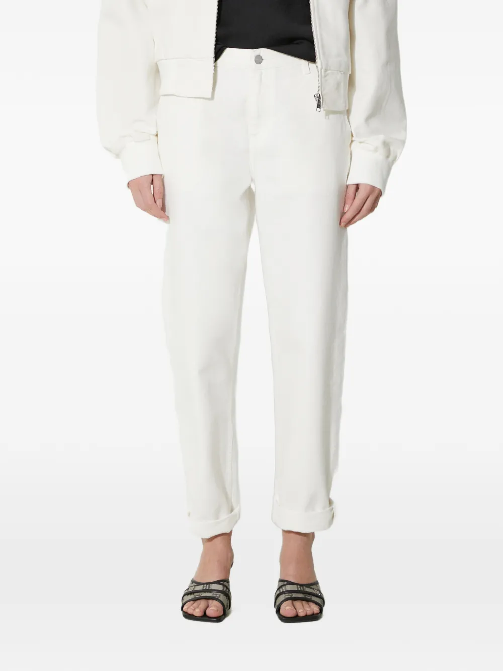 Carhartt WIP logo-label jeans - Bianco