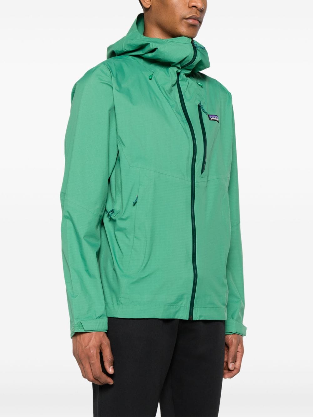 Shop Patagonia Granite Crest Rain Hooded Jacket In Green