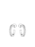 Boucheron 18kt white gold Quatre Radiant Edition diamond hoop earrings - Silver