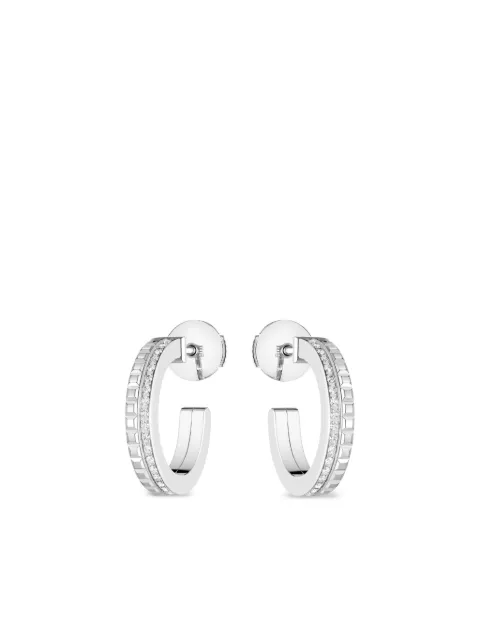 Boucheron 18kt white gold Quatre Radiant Edition diamond hoop earrings