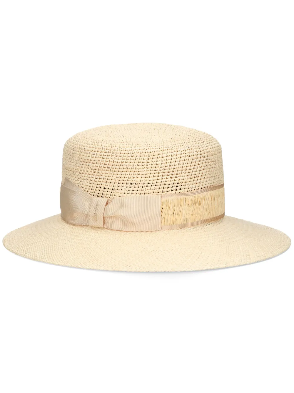 Borsalino Kris Panama semi-gehaakte hoed Beige