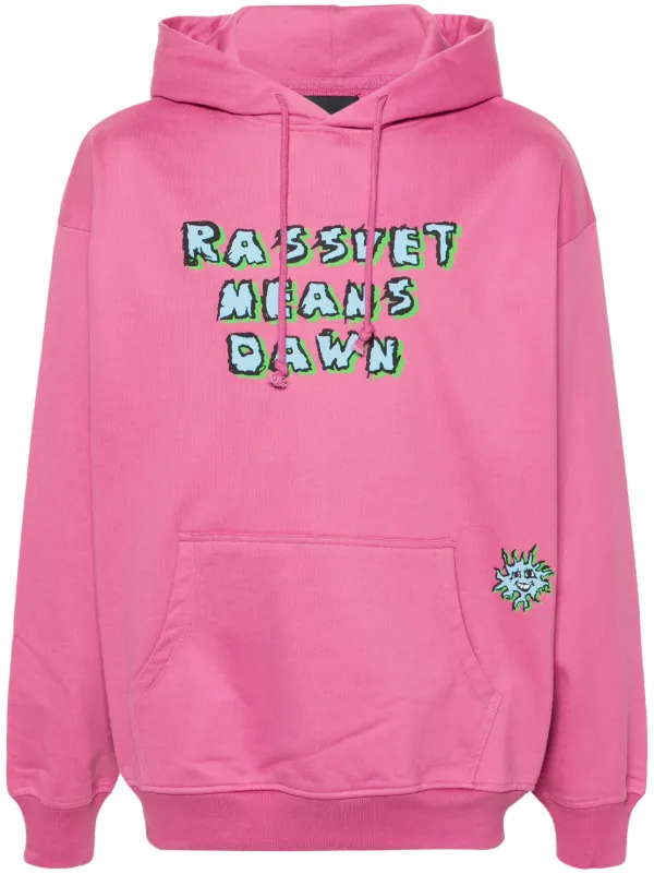 RASSVET スローガン パーカー | ピンク | FARFETCH JP