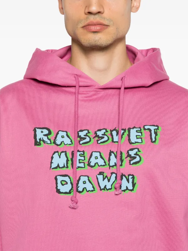 RASSVET スローガン パーカー | ピンク | FARFETCH JP
