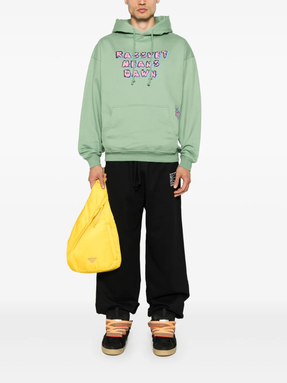 RASSVET Hoodie met tekst - Groen