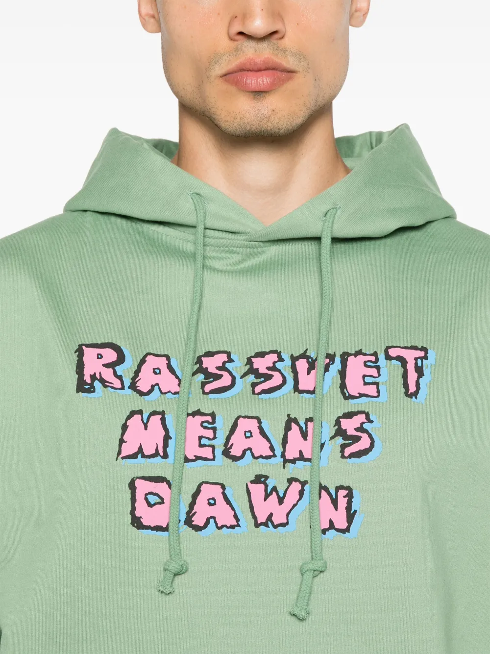RASSVET Hoodie met tekst Groen