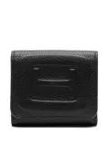 Hogan logo-embossed leather tri-fold wallet - Black