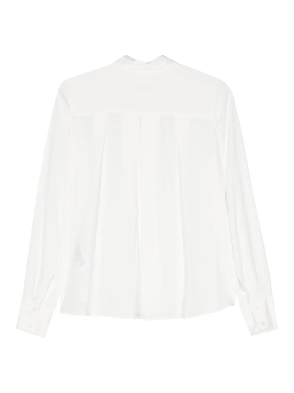 Shop Patrizia Pepe Crepe-texture Shirt In White