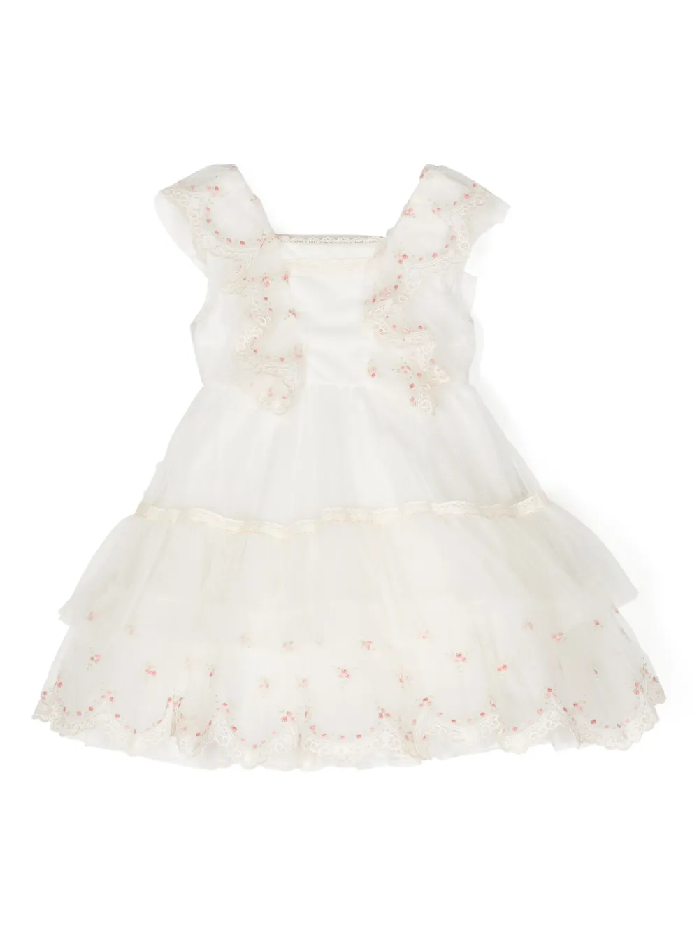 Lapin House Abito a fiori con ruches - Toni neutri