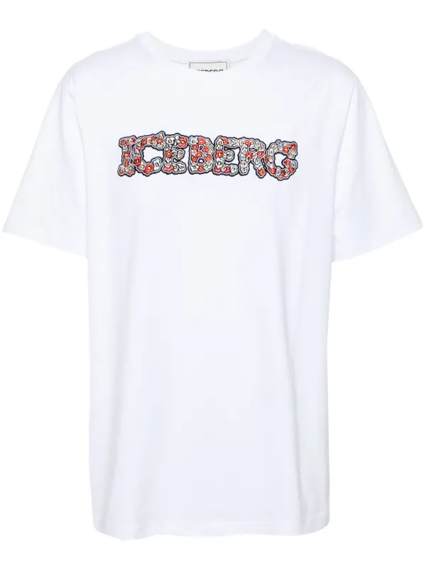 Iceberg 5D logo-embroidered T-shirt | White | FARFETCH OM