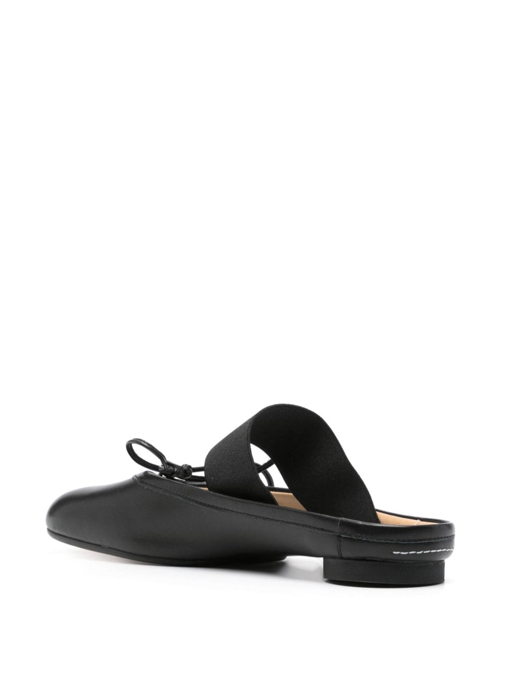 Shop Mm6 Maison Margiela Anatomic Numbers-strap Ballerina Shoes In 黑色