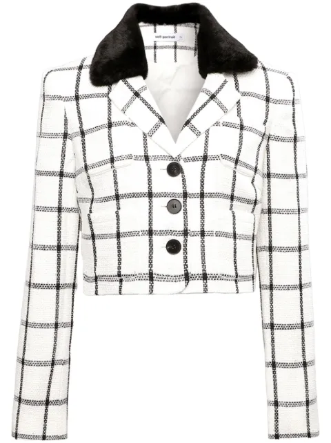 Self-Portrait checked jacket