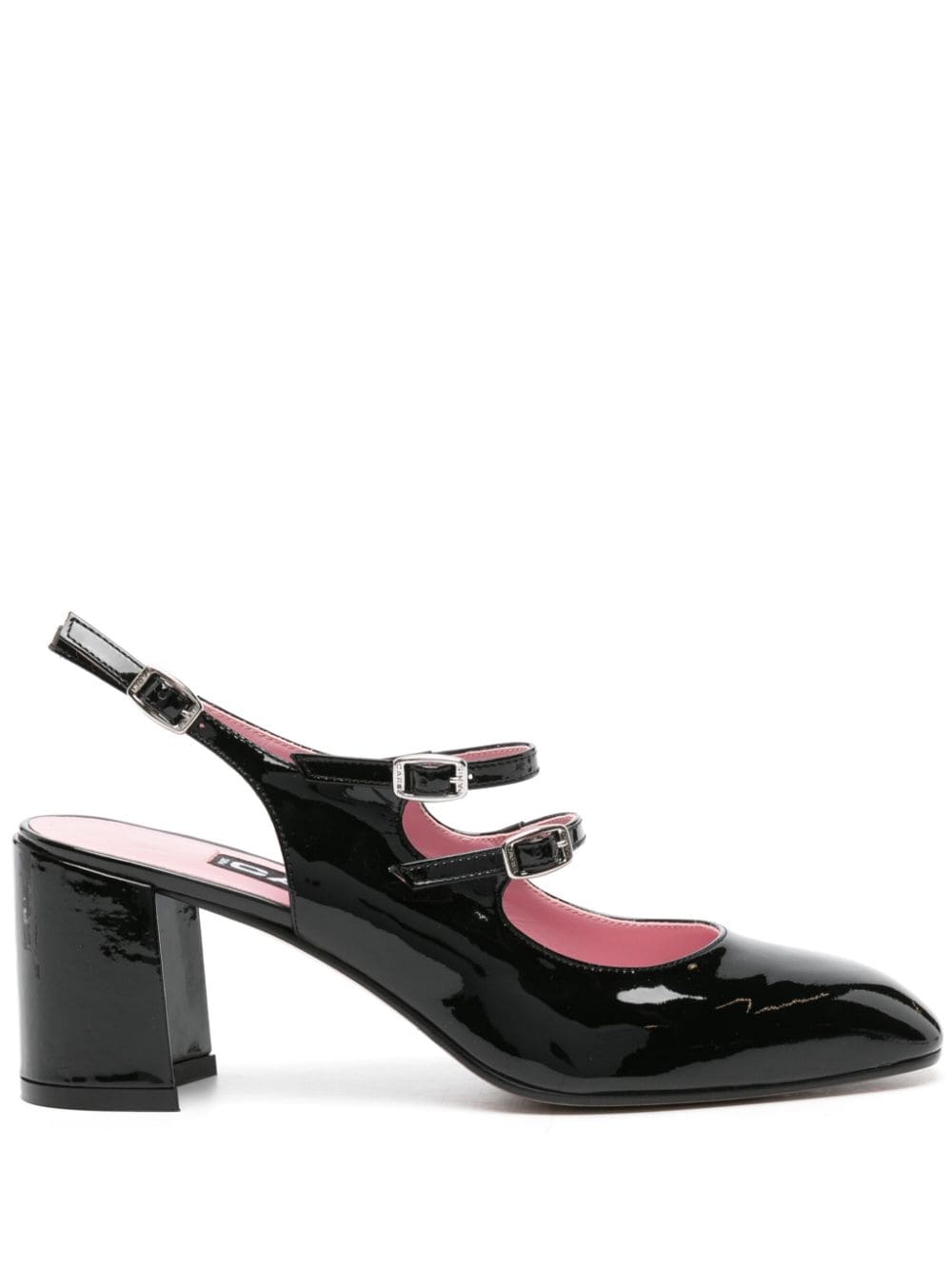 Carel Paris patent slingback Mary Janes pumps Black