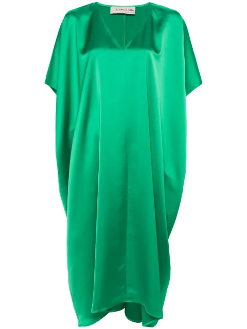 Blanca Vita vestido midi con efecto satinado