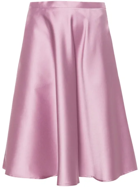 Blanca Vita falda midi con diseño acampanado