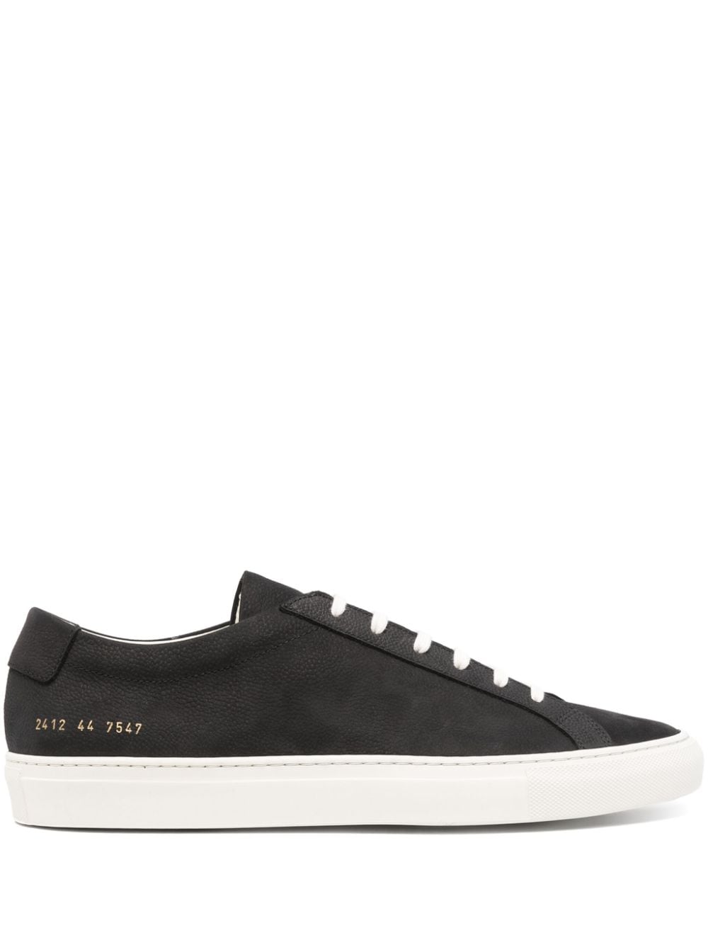 Image 1 of Common Projects logo-print leather sneakers