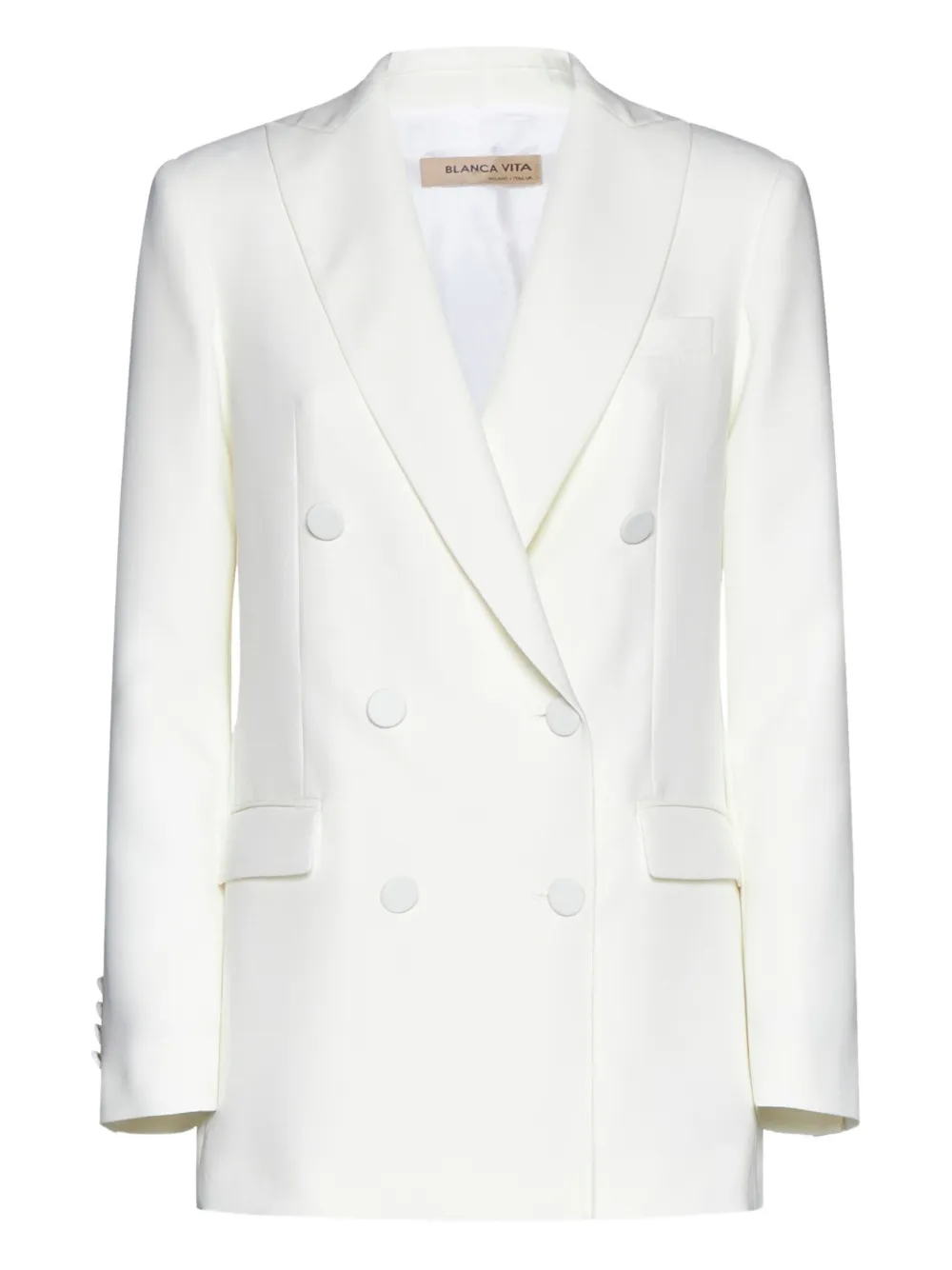 Blanca Vita Blazer doppiopetto - Bianco