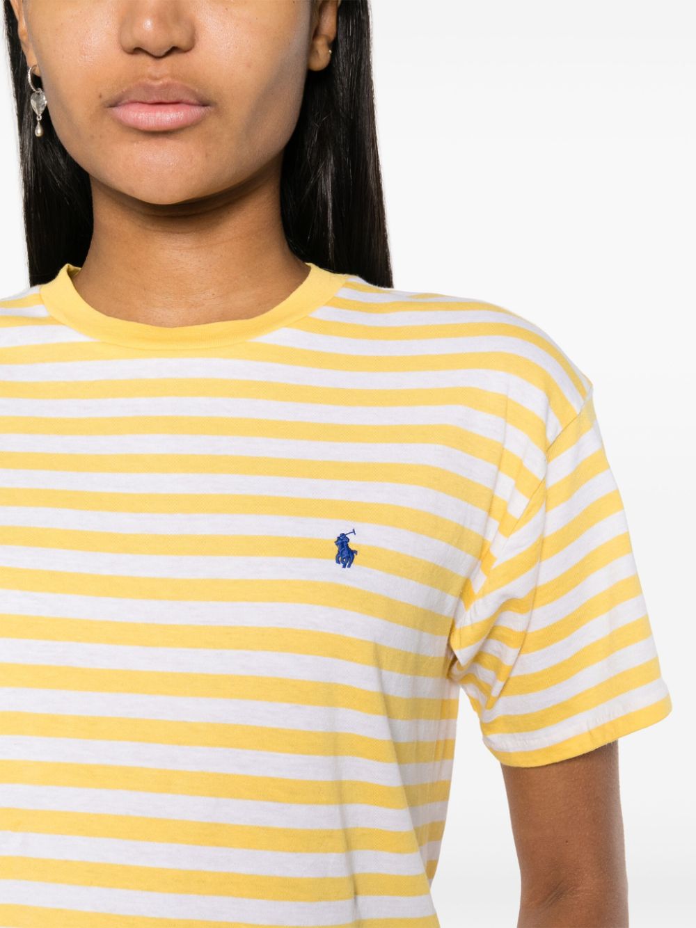 Polo Ralph Lauren striped Polo Pony-embroidered T-shirt Women