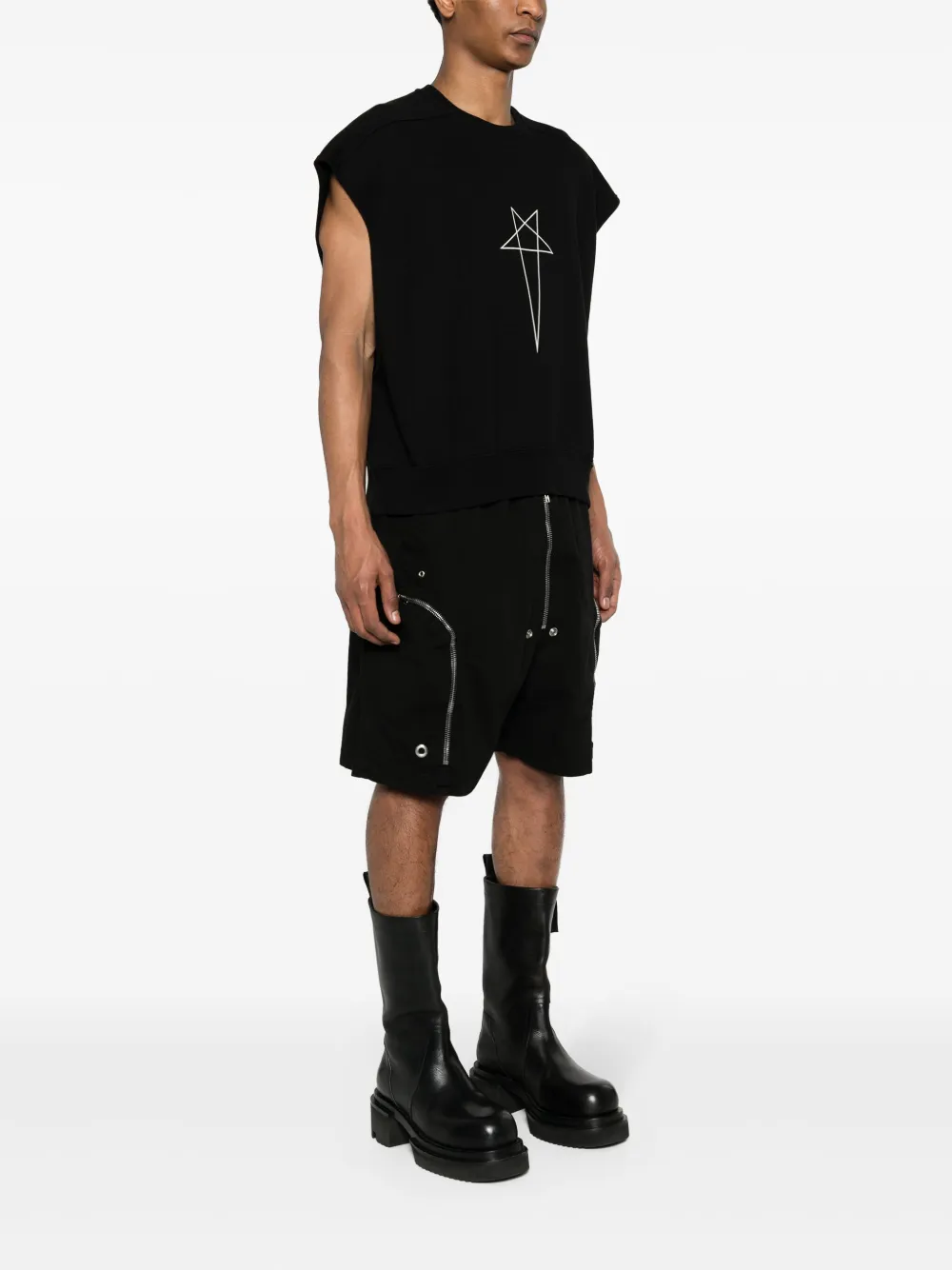 Rick Owens DRKSHDW Spencer van biologisch katoen Zwart