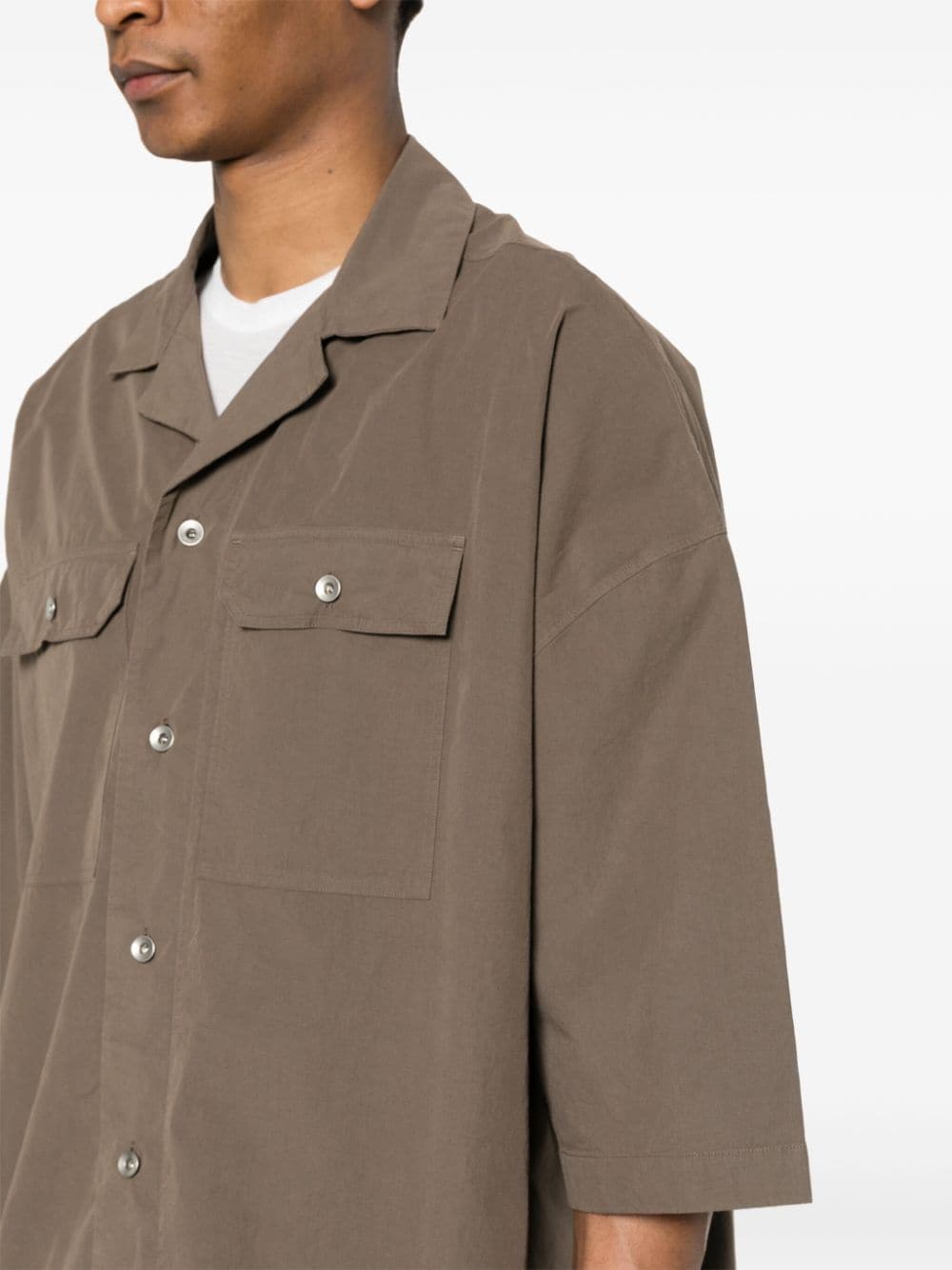 Shop Rick Owens Drkshdw Magnum Tommy Cotton Shirt In Grey