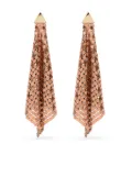 Rabanne chainmail drop earrings - Brown