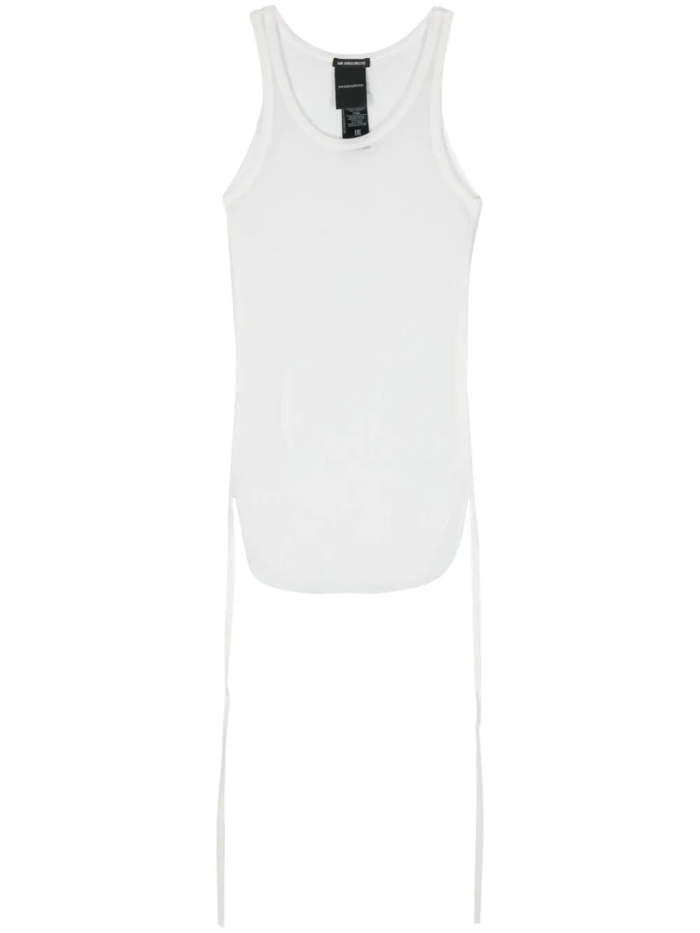 Ann Demeulemeester Mara Wrinkled Cropped Tank Top In White