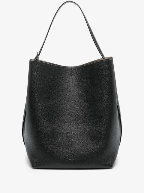 TOTEME belted grained-leather tote bag