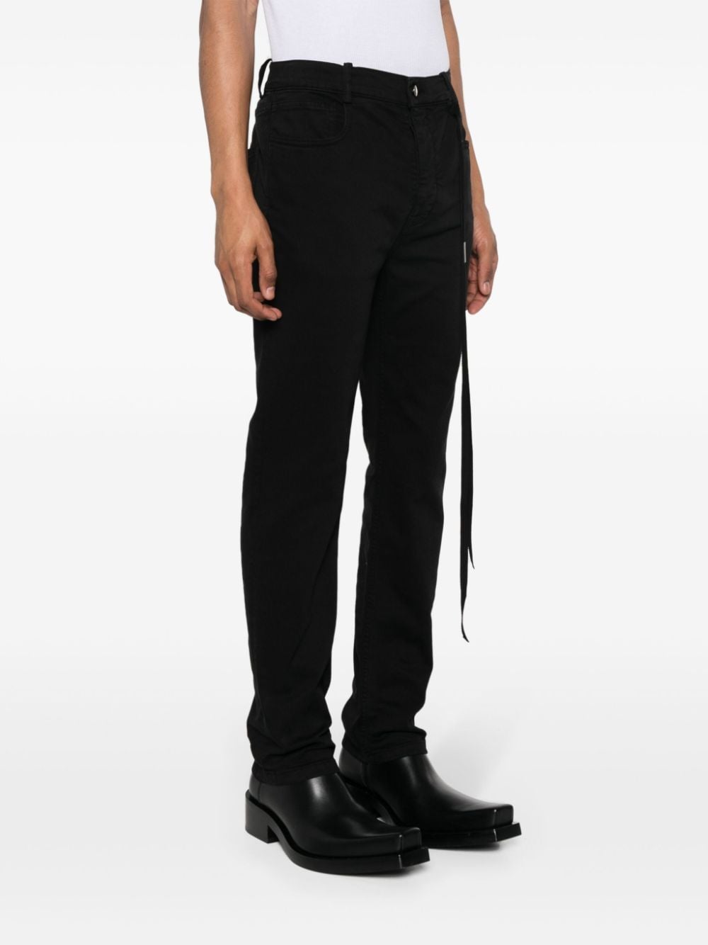 Shop Ann Demeulemeester Gill Straight-leg Jeans In Black