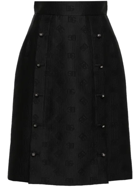 Dolce & Gabbana jacquard-logo skirt