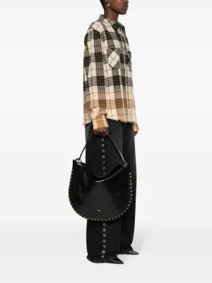 ISABEL MARANT 黒 トートバッグ ISABEL MARANT Yenky logo-embroidered Zipped Tote Bag | Black