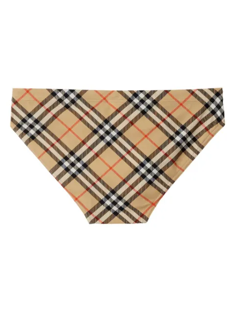 Burberry check swim briefs