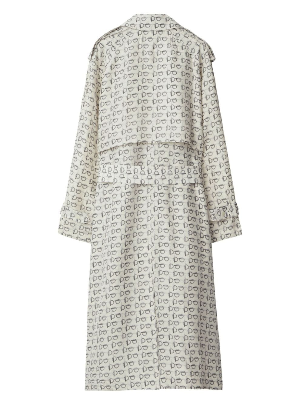 Shop Burberry B-print Silk Trench Coat In White
