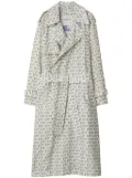 Burberry B-print silk trench coat - White