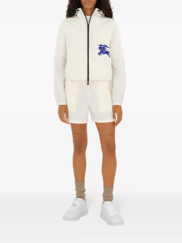 Burberry Equestrian Knight-appliqué Cropped Jacket | Neutrals